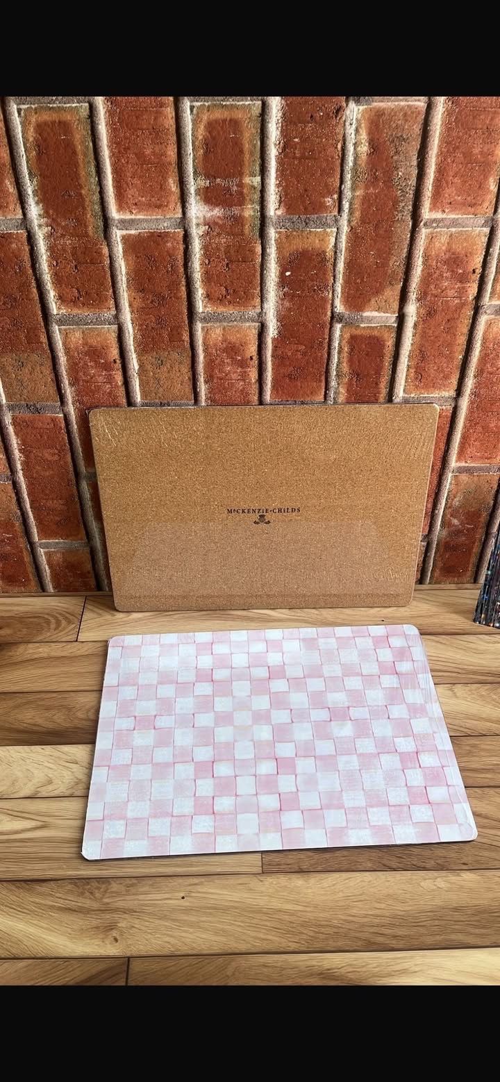 MacKenzie-Childs Pink Check Placemats (Set of 4)