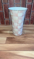 MacKenzie-Childs Pink Check Vase