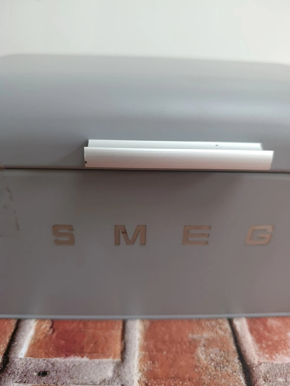 SMEG Old School 50s Retro Bread Bin Grey Kitchen Storage Box