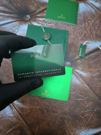 Rolex Green Booklet & Wallet Set Card Holder Tags Manual Accessories set