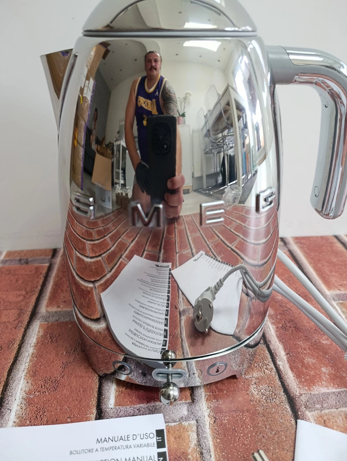 SMEG KLF03RGUK Silver Retro Style Kettle European Plug